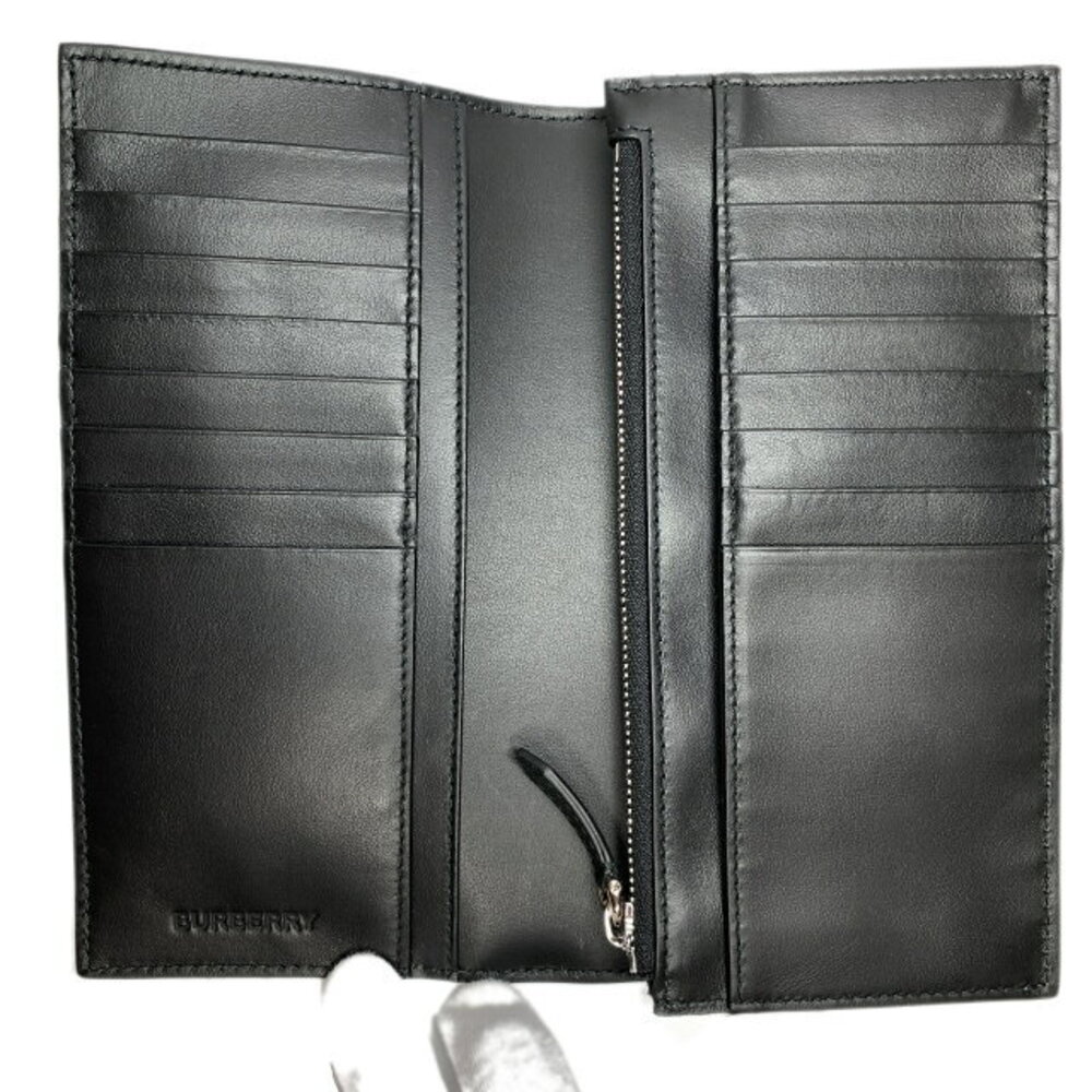 Burberry Wallet Beige Canvas Leather Long Bifold - Picture 3 of 5